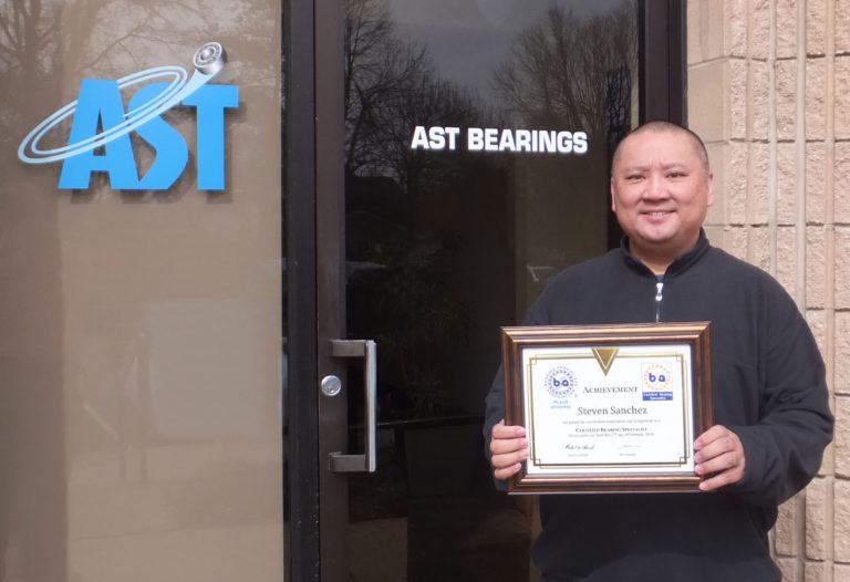 Company News: AST’s Steven Sanchez Named Certified Bearing Specialist