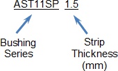 Strip Bushing (plain bearing) Nomenclature